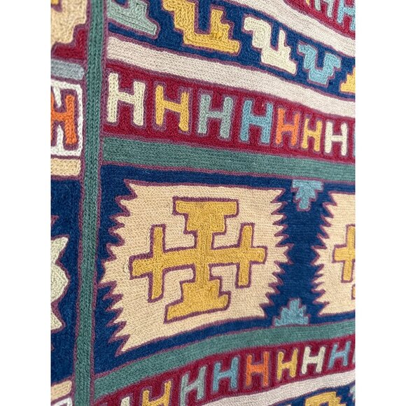 Handwoven Rug Vibrant Southwestern Geometric Pattern 22" x 36" - Picture 2 of 8